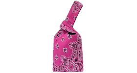 Yaito Paisley One Handle Knot Bag Hot Pink