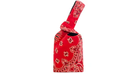 Yaito Paisley One Handle Knot Bag Red