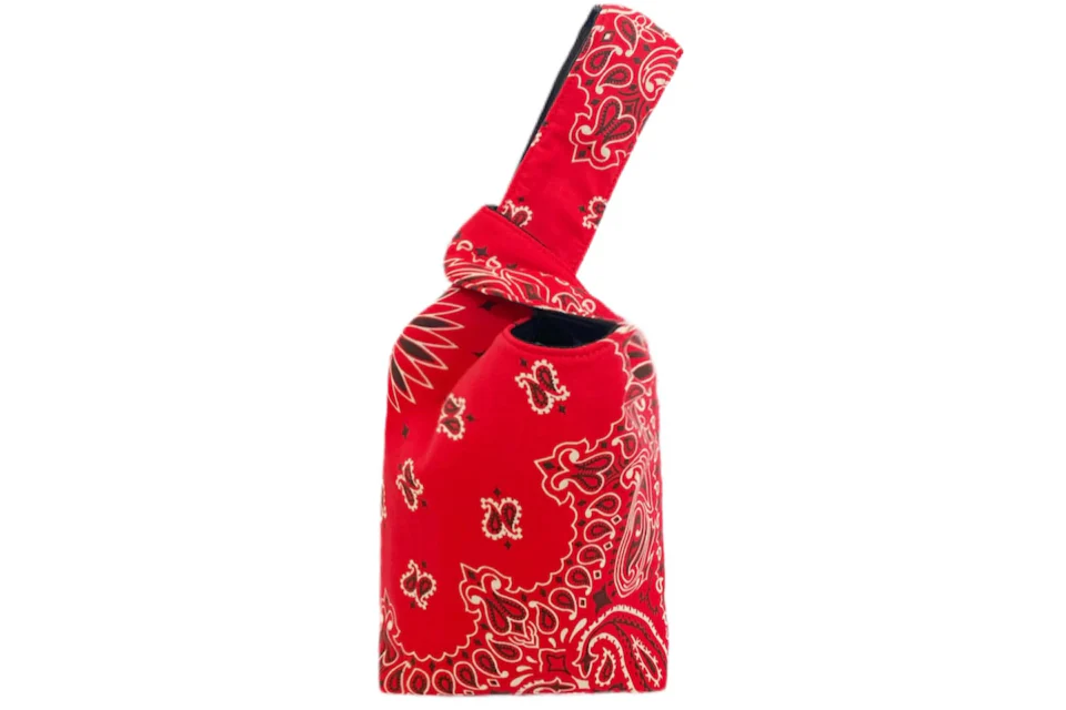 Yaito Paisley One Handle Knot Bag Red