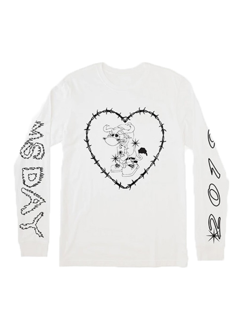 Yams Day Bull L/S Tee White FW18 CN