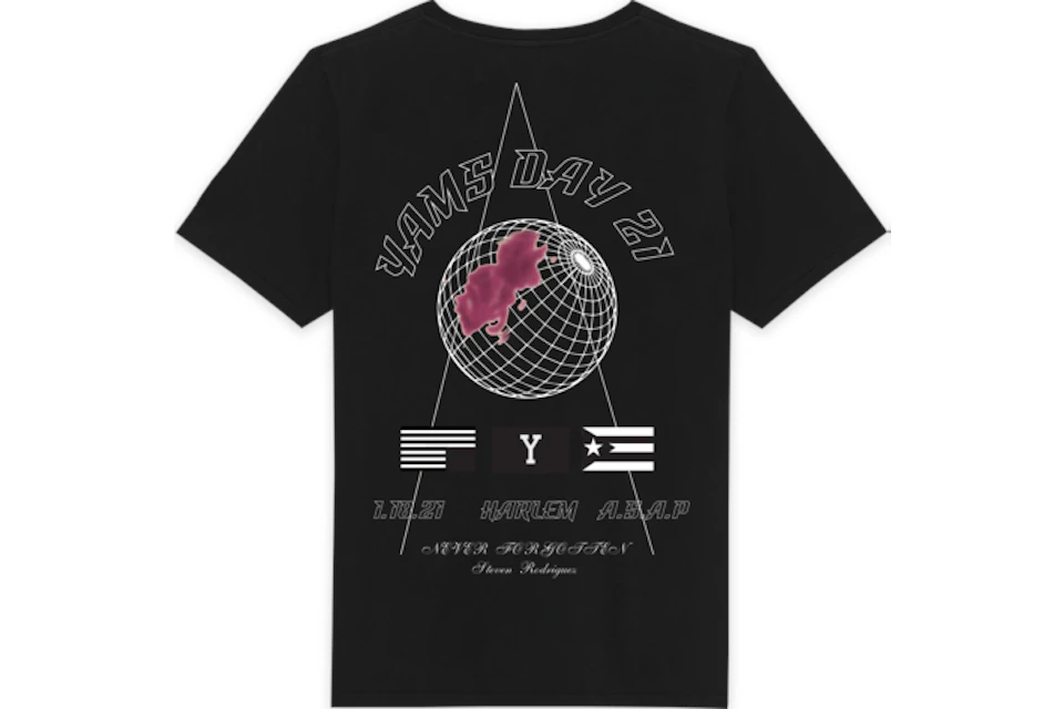 Yams Day Yamborghini Foil Print T-shirt Black