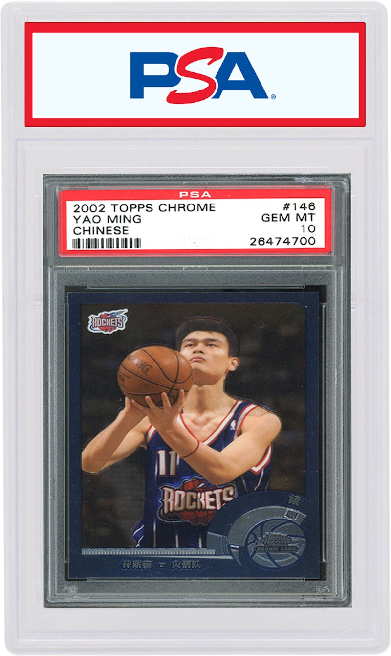 Yao Ming 2002 Topps Chrome Rookie Chinese #146 (PSA or BGS Graded)