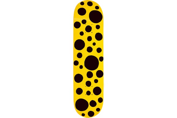 Tabla de skate Yayoi Kusama Negro Dots Large Dots