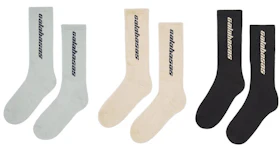 Yeezy Calabasas Socks (3 Pack) Core/Glacier/Sand