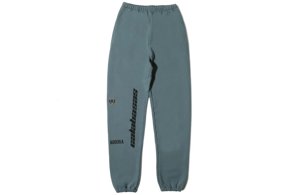 Yeezy Calabasas Embroidered French Terry Pants Hospital Blue