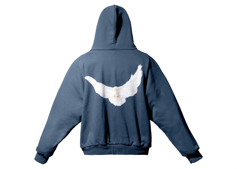 Yeezy Gap Dove Shrunken Hoodie Dark Blue