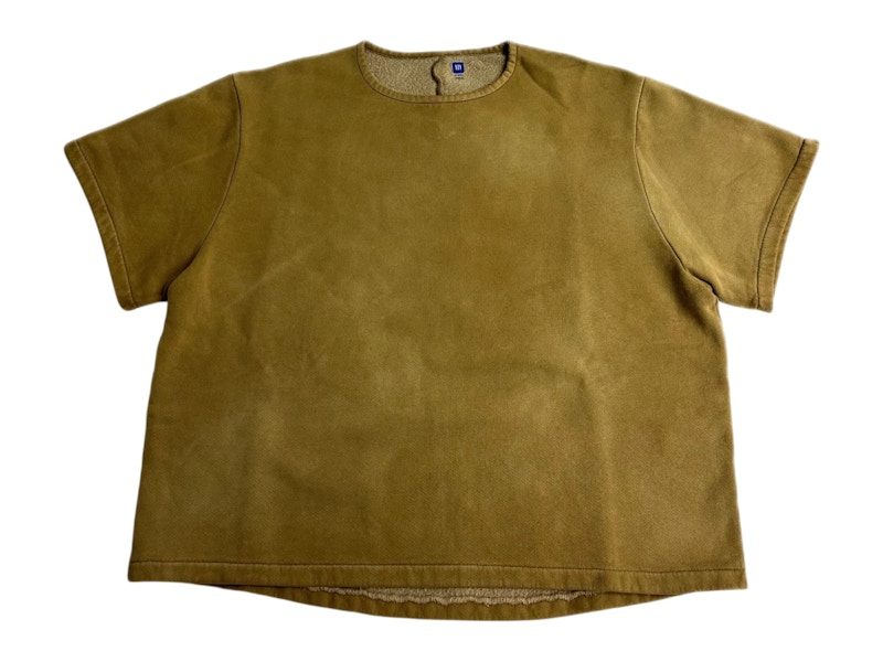 Pre-owned Yeezy Men's Gap Engineered By Balenciaga Fleece Yoke Tee Shirt In Bronze In Brown