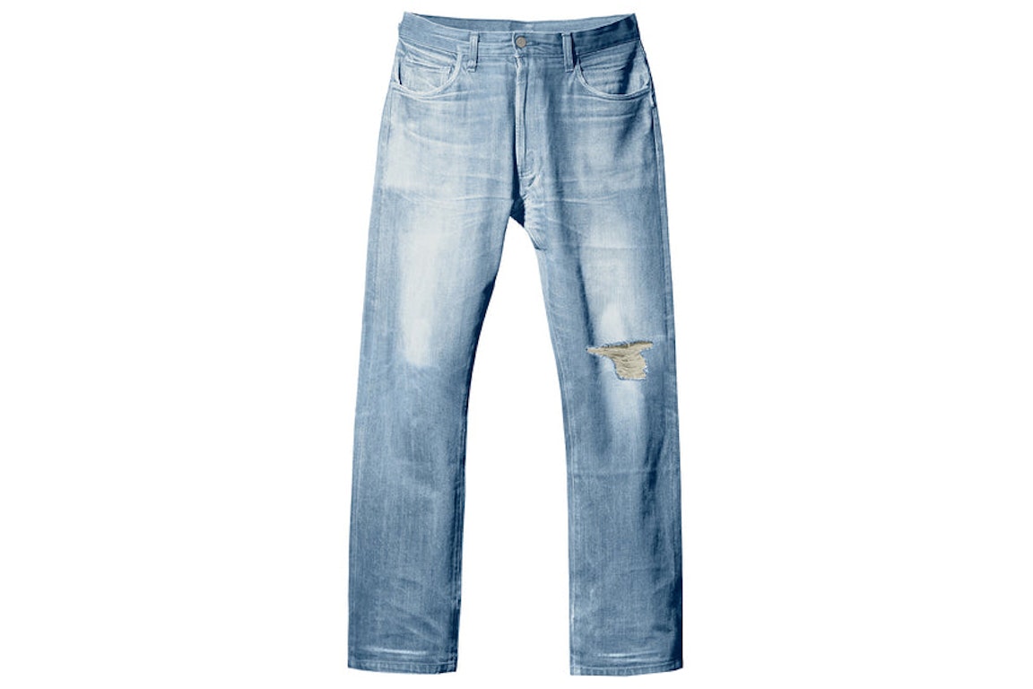 Pre-owned Yeezy Gap Engineered By Balenciaga 5 Pocket Denim Pants Blue