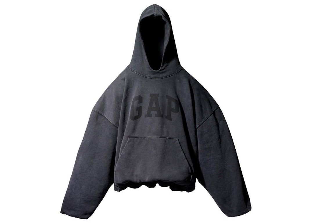 Pre-owned Yeezy Gap Engineered By Balenciaga Dove Hoodie Washed Black
