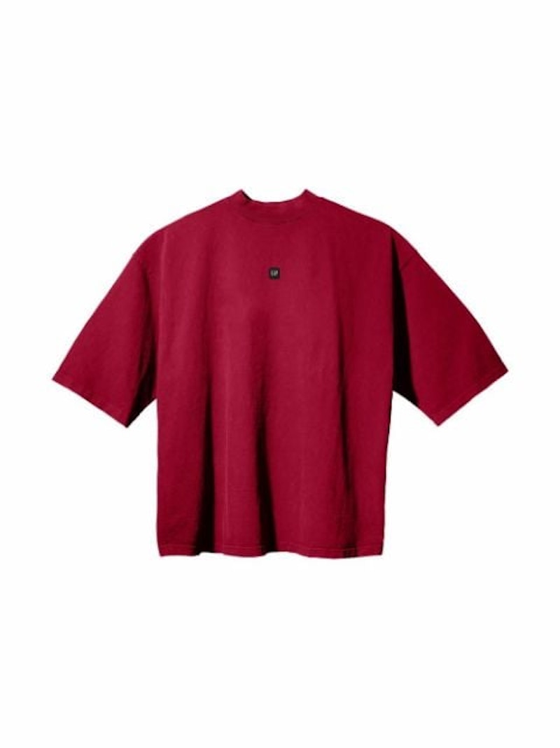 Yeezy Gap Engineered by Balenciaga Logo 3/4 Sleeve T-shirt Red 