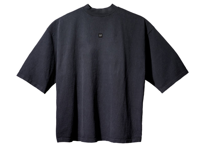 Yeezy Gap Engineered by Balenciaga Logo 3/4 Sleeve Tee Black 