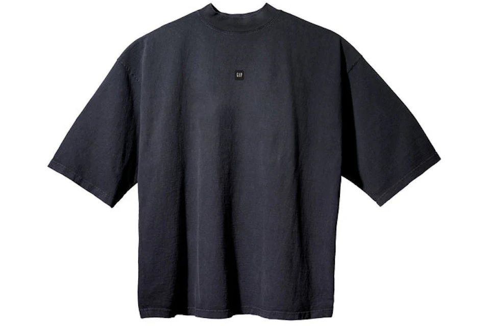 Yeezy Gap Engineered by Balenciaga Logo 3/4 Sleeve Tee Black