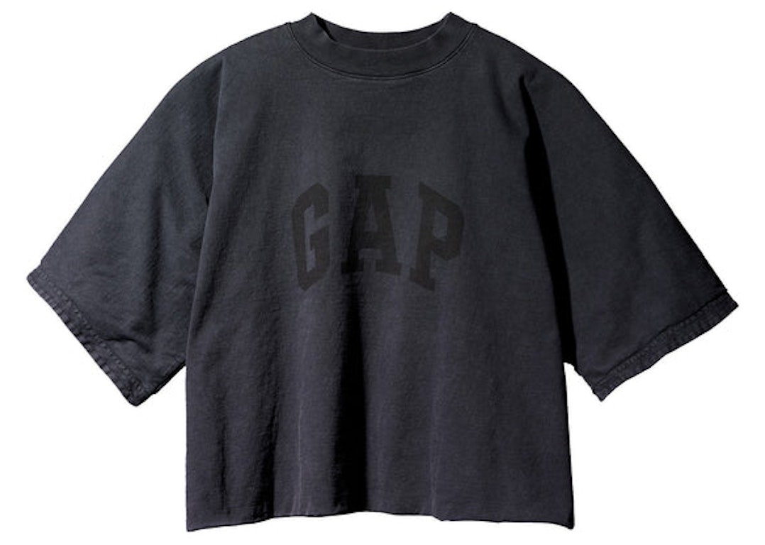 Pre-owned Yeezy Gap Engineered By Balenciaga No Seam Tee Black In Washed Black