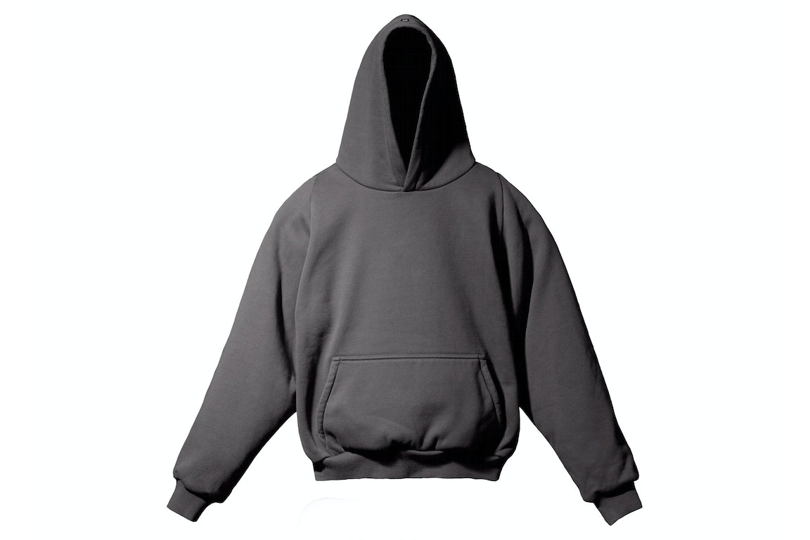Pre-owned Yeezy Gap Logo Shrunken Hoodie Dark Grey