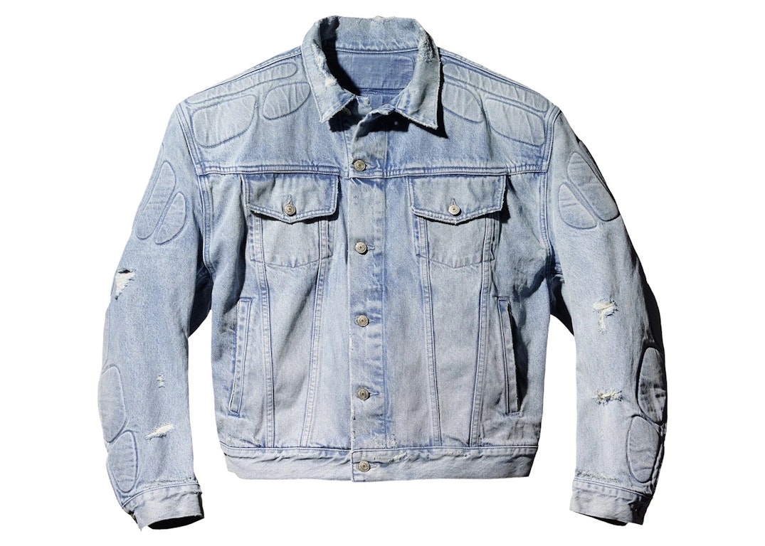 Pre-owned Yeezy Gap Padded Denim Jacket Blue