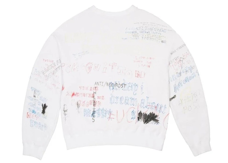 Yeezy Scribble Hand Drawn Crewneck Arctic