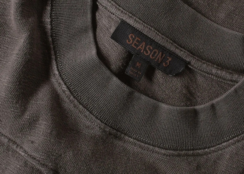 Yeezy Season 3 College Slub Knit Tee Onyx Shade Men's - US