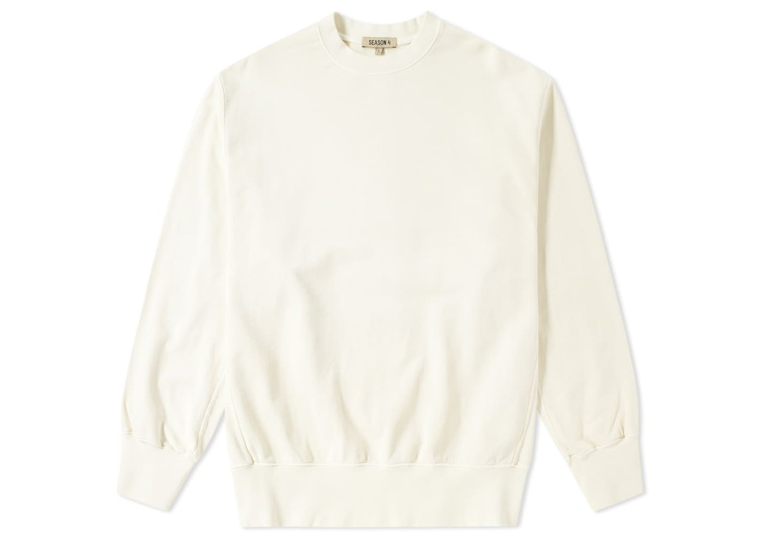 Pre-owned Yeezy Season 4 Boxy Crewneck Sweatshirt Off White