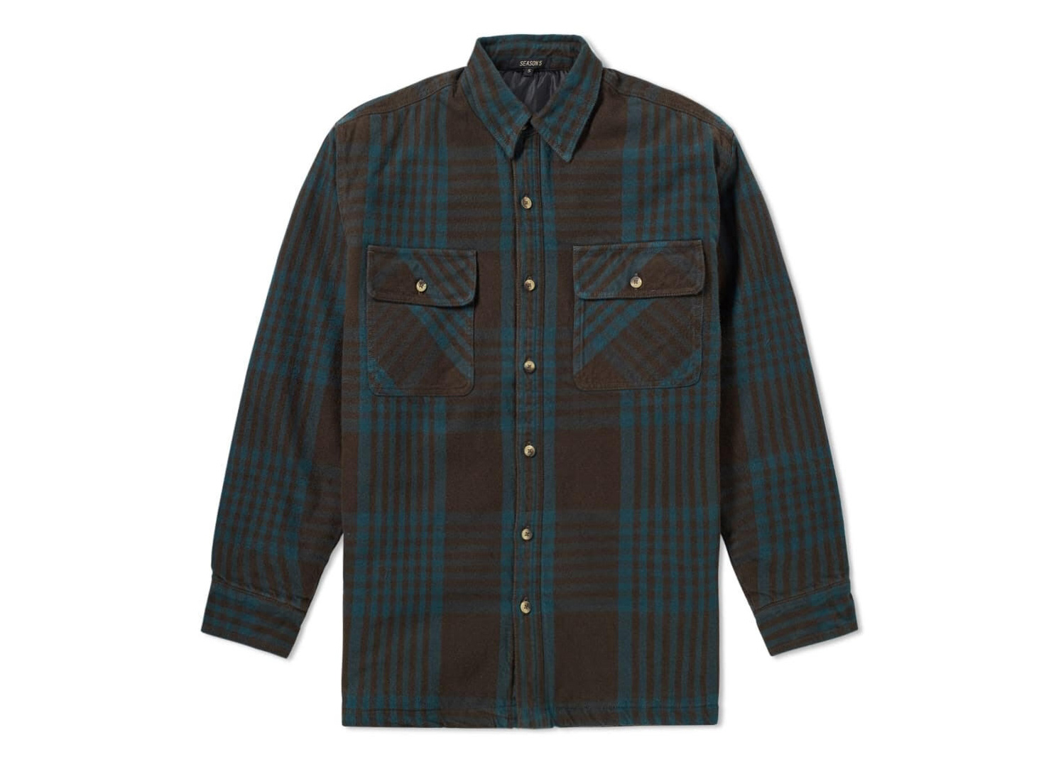 YEEZY SEASON5 Classic Flannel shirt着丈77cm