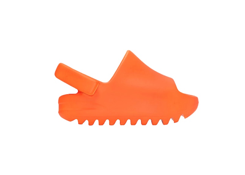 orange yeezy slide