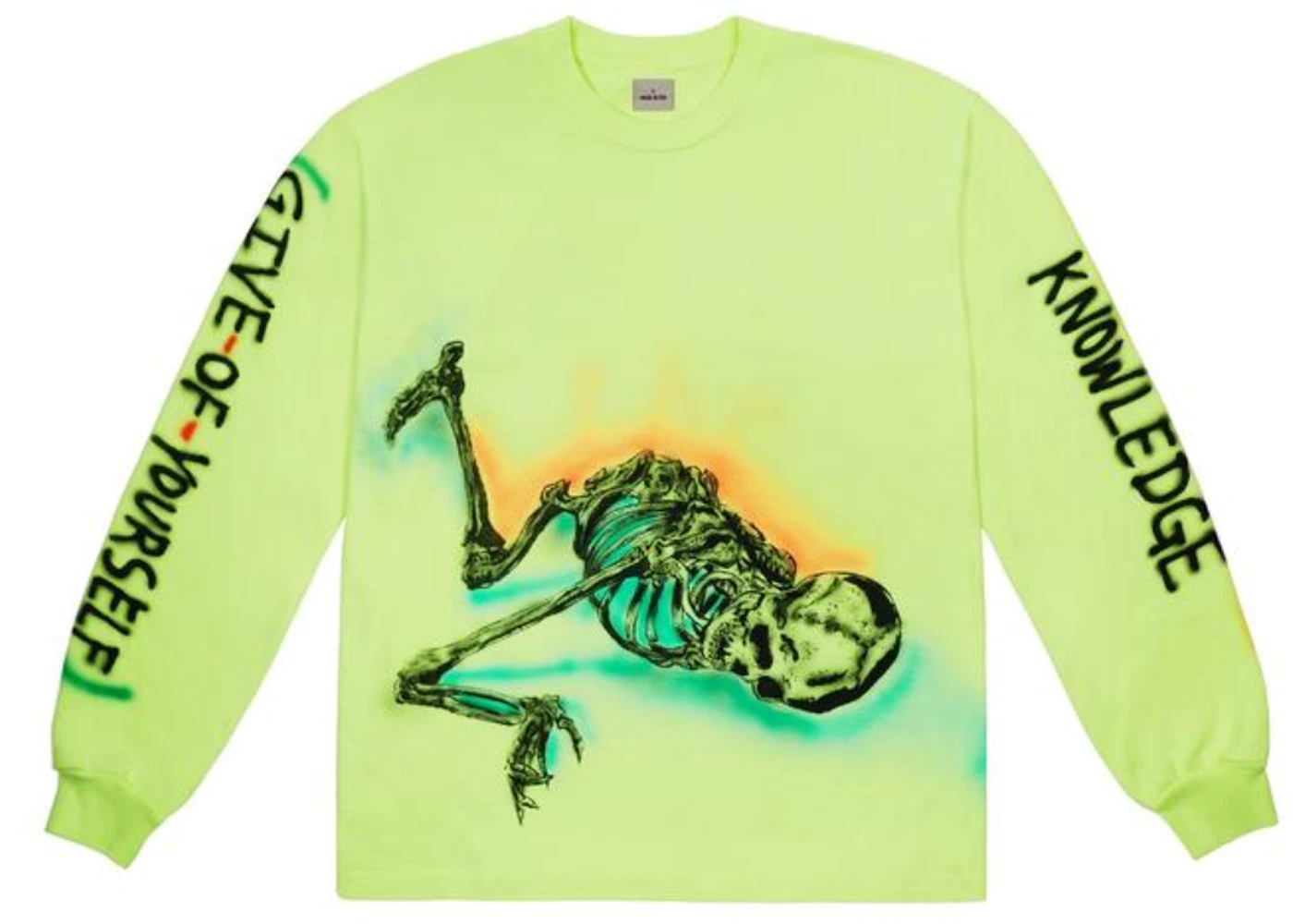 Yeezy Wes Lang Skeleton L S Tee Frozen Yellow Homme de la
