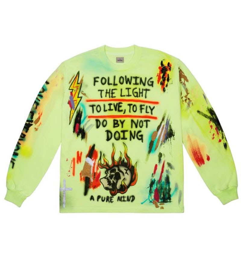 Yeezy Wes Lang Wyoming L S Tee Frozen Yellow Men s FW18 GB