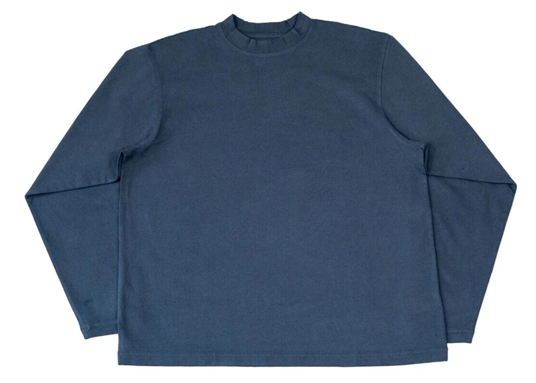 Pre-owned Yeezy X Gap Long Sleeve T-shirt Blue