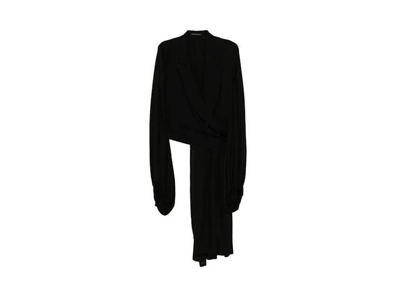 Yohji Yamamoto Balloonleeve Wrap Jacket Black - FW24 - US