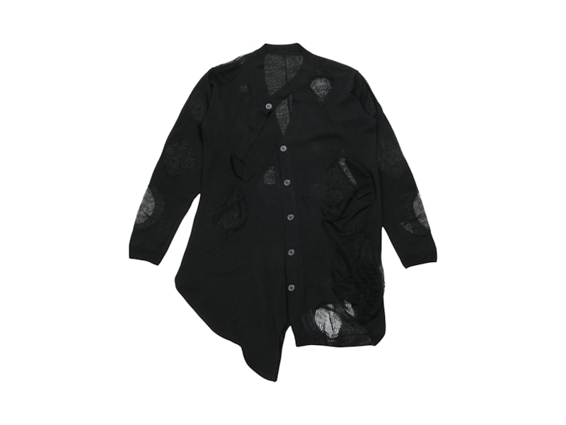 Yohji Yamamoto Draped D Cardigan Black - FW24 - US