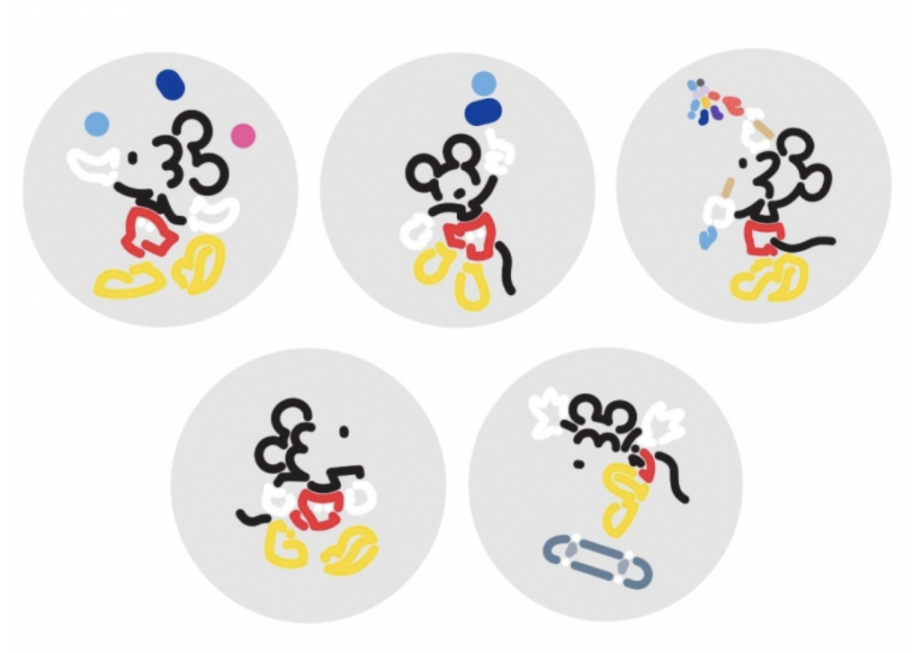 Yoon Hyup x Disney Mickey Mouse Now & Future Print Set of 5