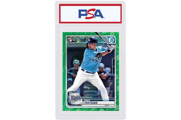Yoshi Tsutsugo 2020 Bowman Chrome X Rookie Green X-Fractor /31 #37