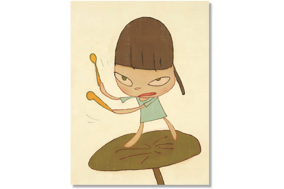 Yoshitomo Nara Marching On A Butterbur Leaf Print (Open Edition)