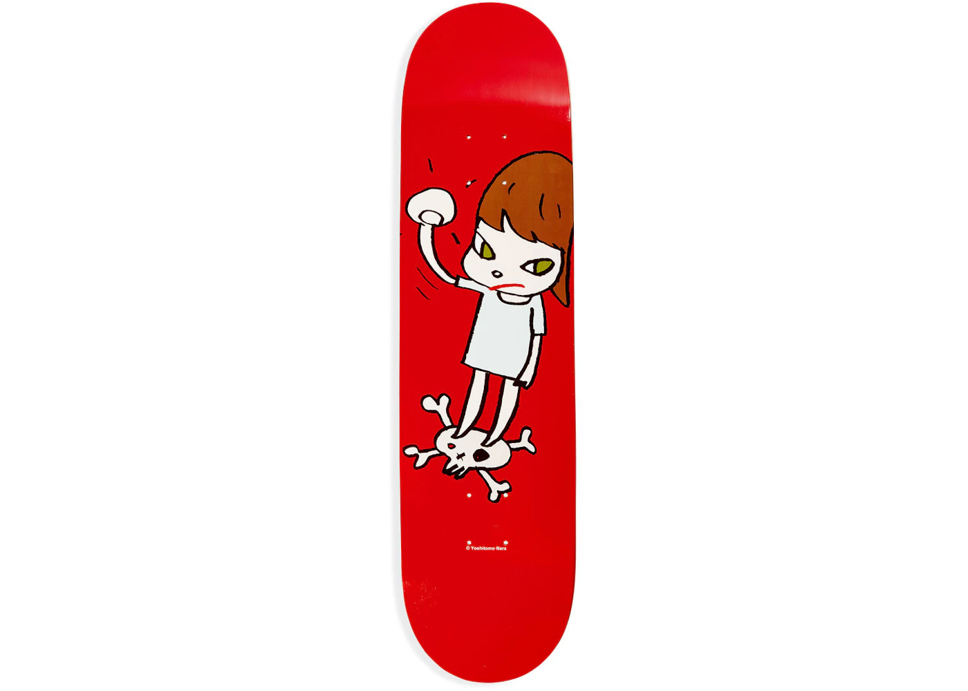 Yoshitomo Nara Solid Fist Skateboard Deck Red US - Main Image