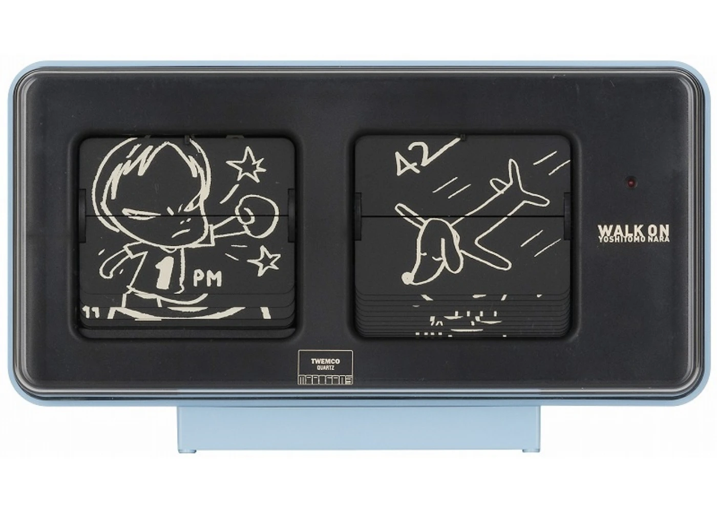 Yoshitomo Nara Walk On Flip Clock Black/Blue - US Yoshitomo Nara Walk On Flip Clock Black/Blue - US
