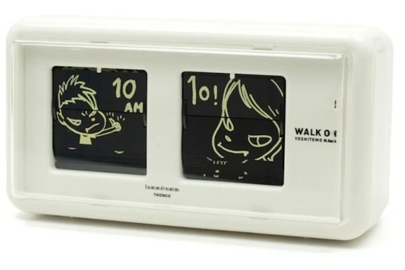 Yoshitomo Nara Walk On Flip Clock Blanco
