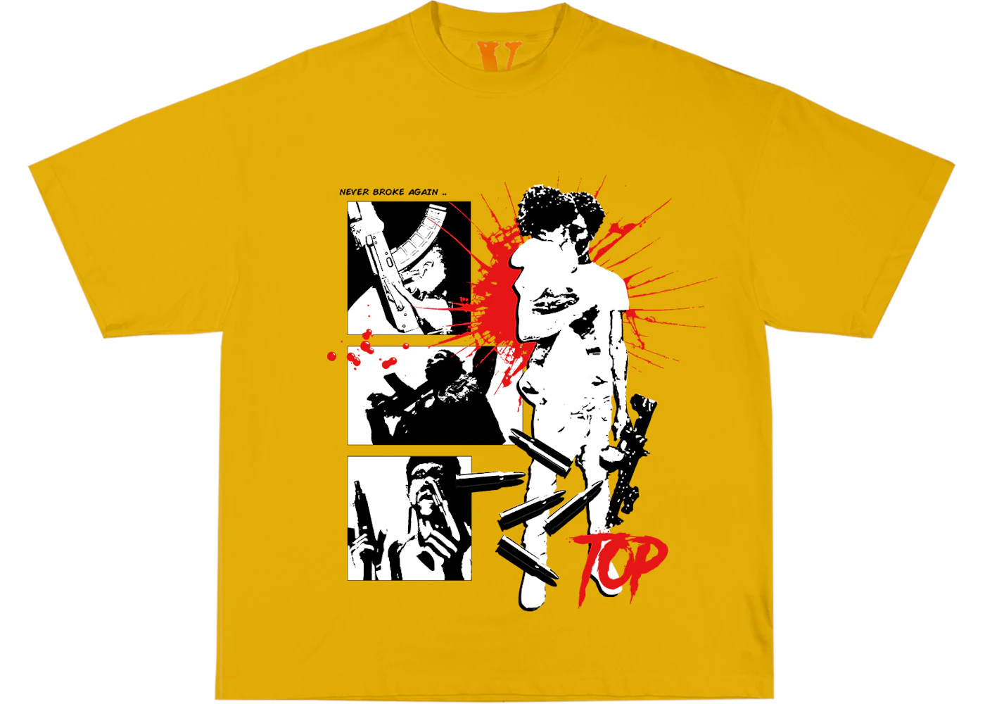 Tee 旭風防no.99mini YoungBoy NBA x Vlone House Arrest Tee Yellow Men's - FW20 - US