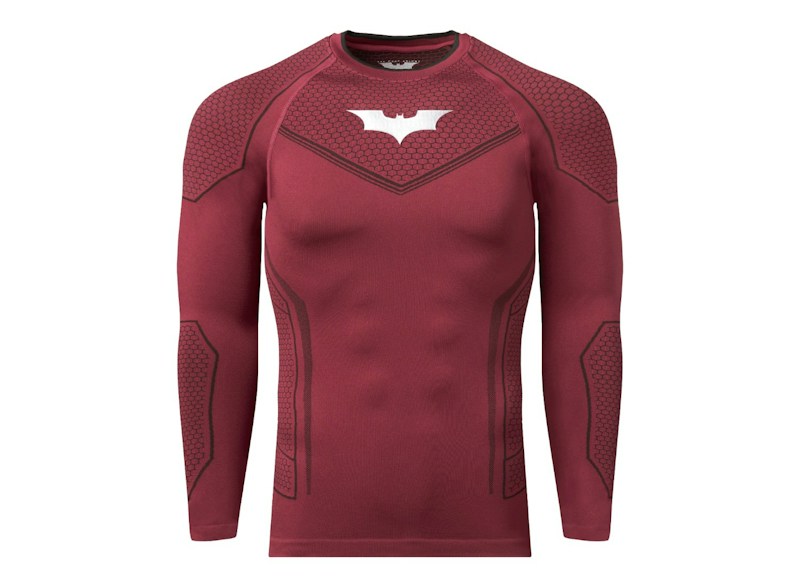 YoungLA x Batman Compression L/S Tee Burgundy