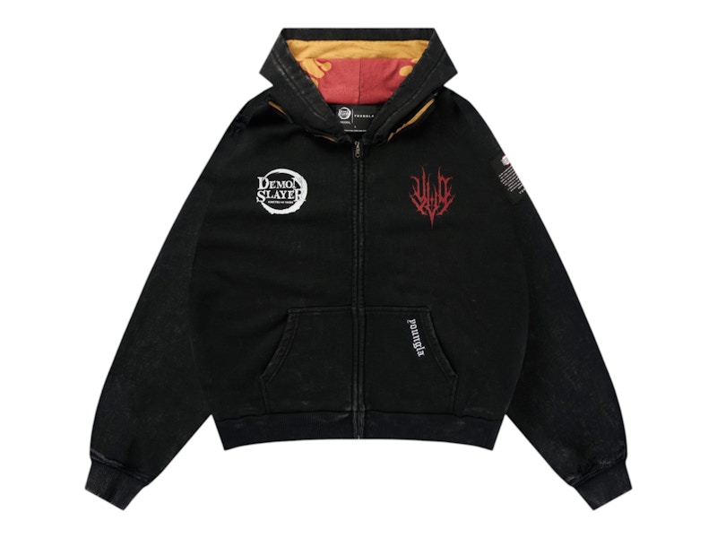 【特注品】Momose MJM2-STD/NJ KNY-MH YoungLA x Demon Slayer: Kimetsu no Yaiba Zip Up Hoodie Flame