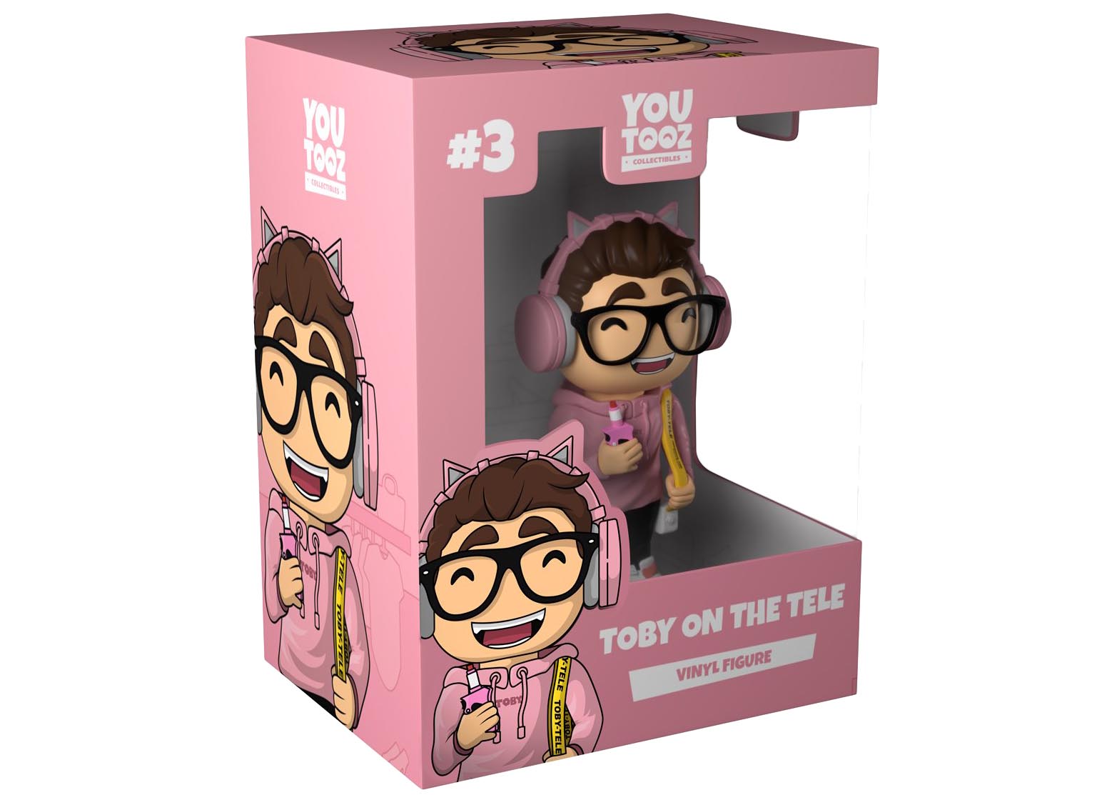 Details about   Youtooz TOBY 1ft Vinyl Figure AMBIGUOUS PINK/OFF WHITE IN HAND 