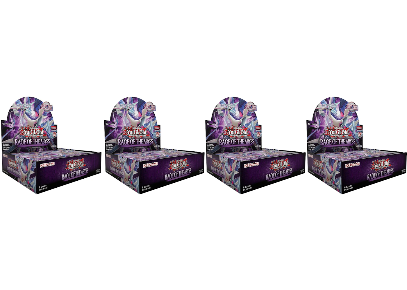 Yu-Gi-Oh! Rage of the Abyss Booster Box 4x Lot - US Yu-Gi-Oh! Rage of the Abyss Booster Box 4x Lot - US
