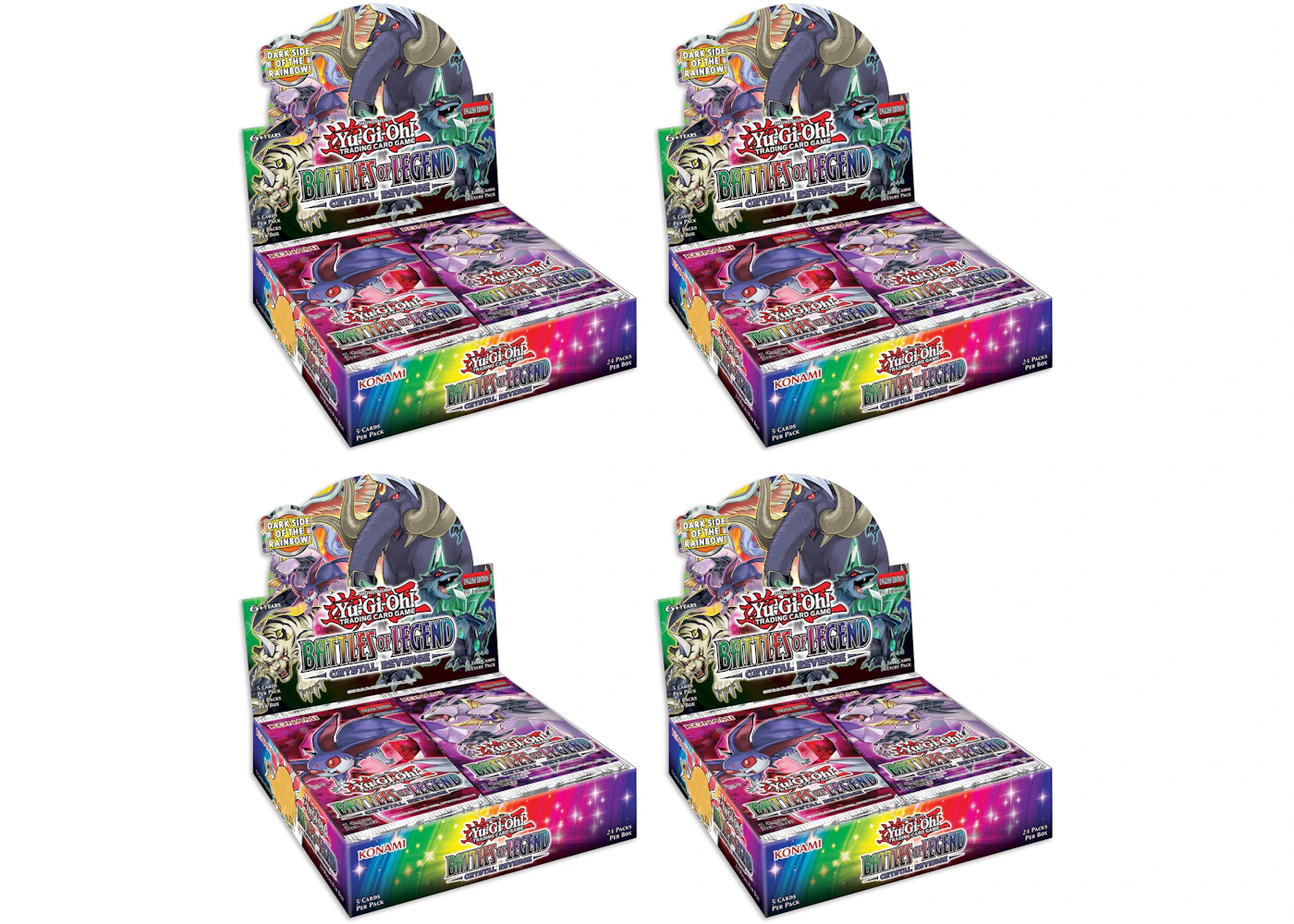 Yu-Gi-Oh! TCG Battles of Legend Crystal Revenge Booster Box 4x Lot - US Yu-Gi-Oh! TCG Battles of Legend Crystal Revenge Booster Box 4x Lot - US