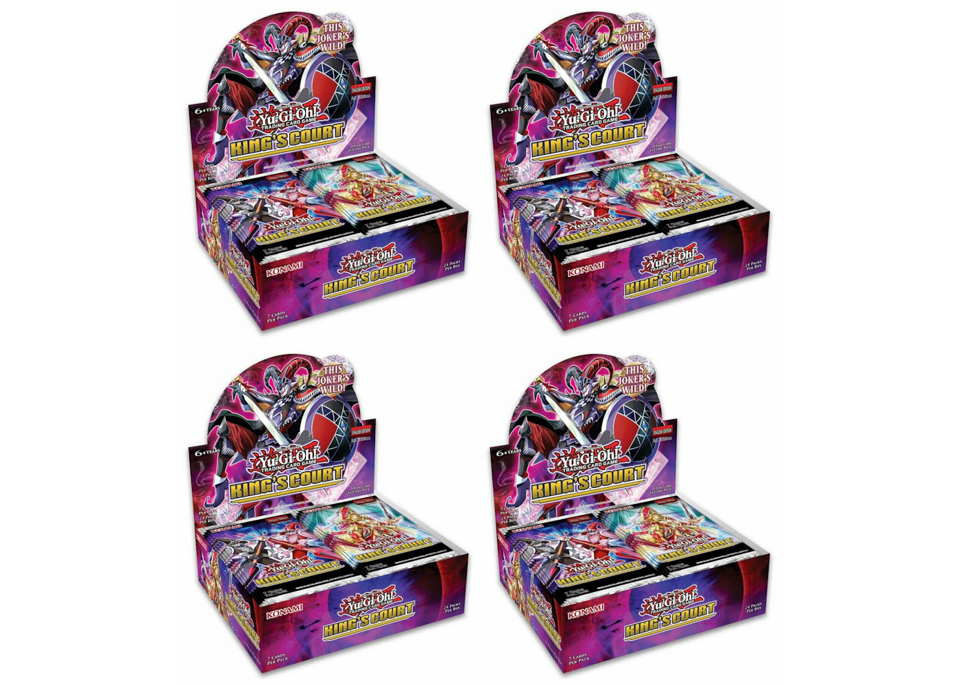 Yu Gi Oh TCG King #39 s Court Booster Box 4x Lot US Yu Gi Oh TCG King #39 s Court Booster Box 4x Lot US