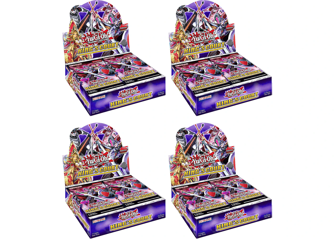 Yu Gi Oh TCG King #39 s Court Booster Box 4x Lot US Yu Gi Oh TCG King #39 s Court Booster Box 4x Lot US