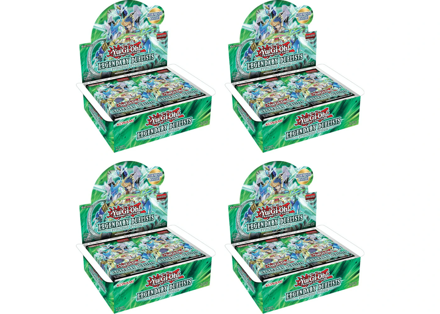 Yu-Gi-Oh! TCG Legendary Duelists Synchro Storm Booster Box 4x Lot - US Yu-Gi-Oh! TCG Legendary Duelists Synchro Storm Booster Box 4x Lot - US