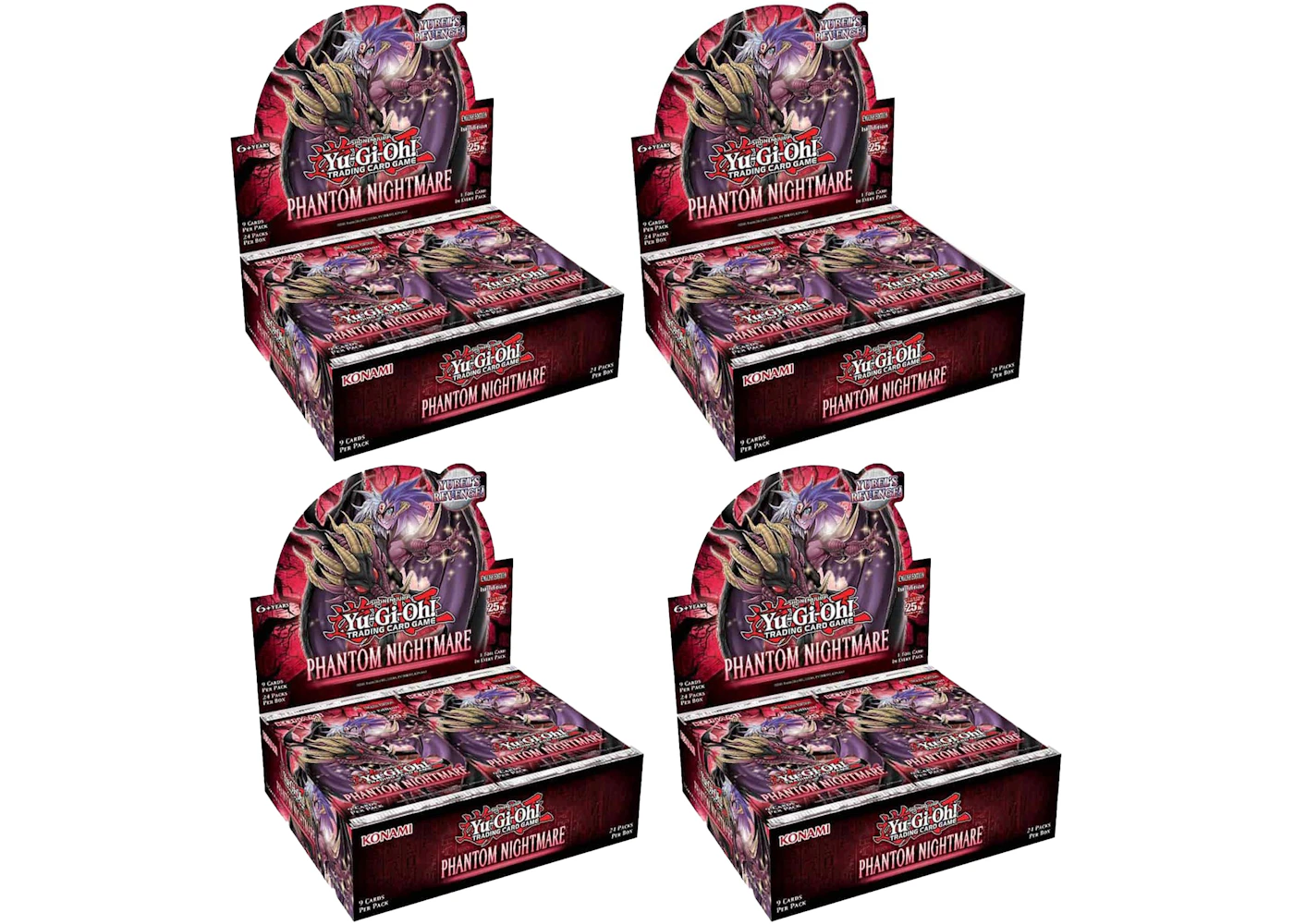 Yu-Gi-Oh! TCG Phantom Nightmare Booster Box 4x Lot - US Yu-Gi-Oh! TCG Phantom Nightmare Booster Box 4x Lot - US