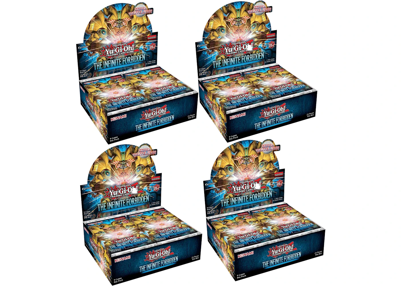 Yu-Gi-Oh! The Infinite Forbidden 1st Edition Booster Box 4x Lot - US Yu-Gi-Oh! The Infinite Forbidden 1st Edition Booster Box 4x Lot - US