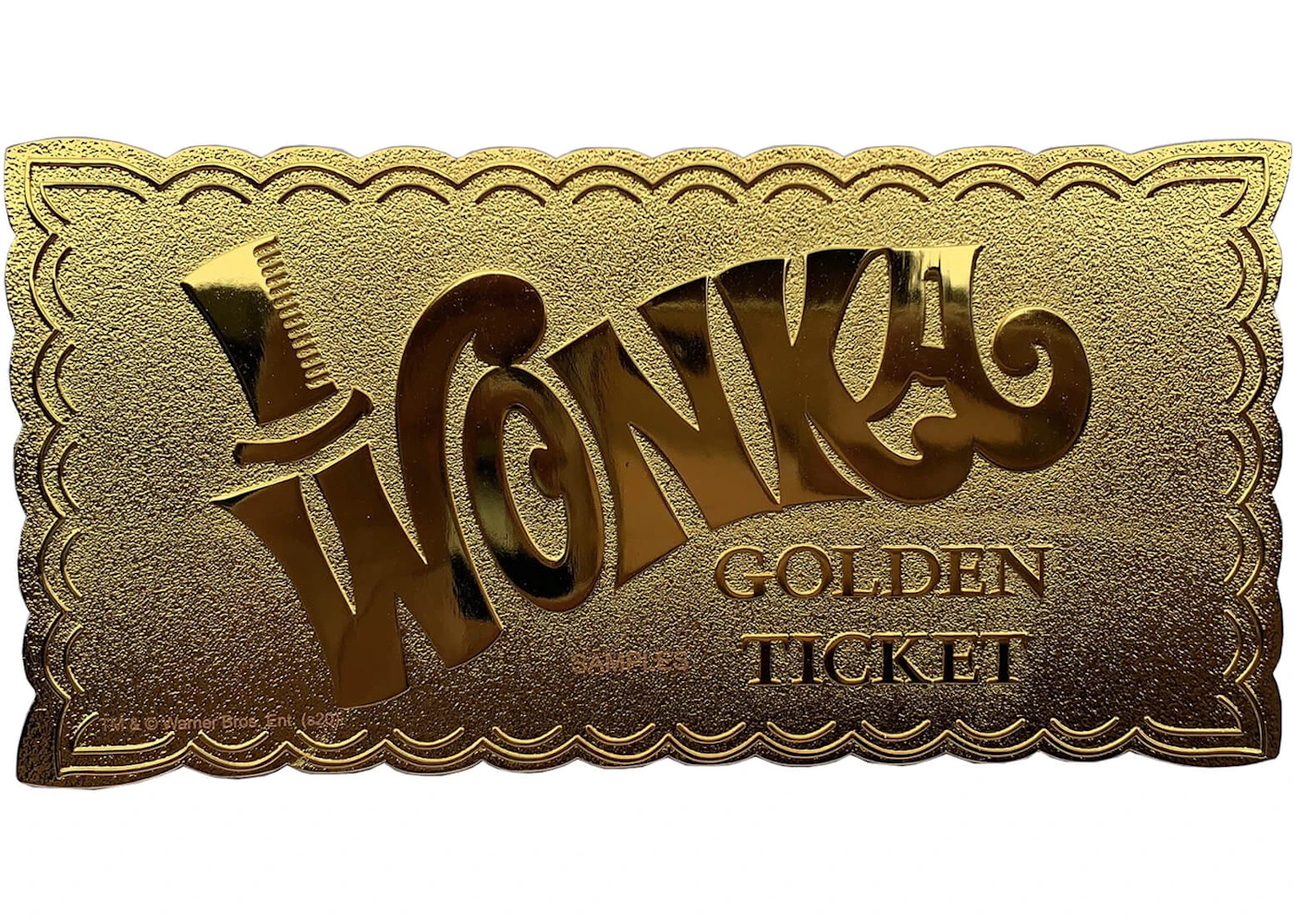 Zavvi Exclusive Willy Wonka 24K Gold Plated Winning Ticket Limited