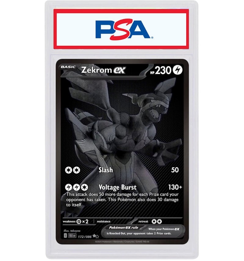Zekrom ex 2025 Pokmon Scarlet & Violet Black Bolt Special Illustration Rare 172/086 (PSA or BGS Graded) - 2025 - US Zekrom ex 2025 Pokmon Scarlet & Violet Black Bolt Special Illustration Rare 172/086 (PSA or BGS Graded) - 2025 - US