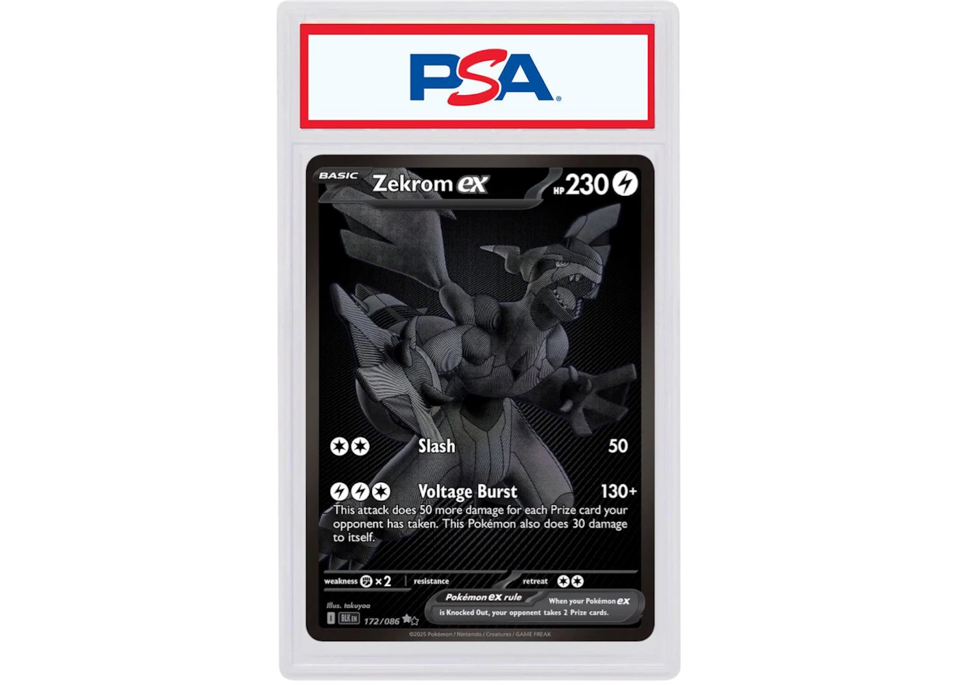 Zekrom ex 2025 Pokmon Scarlet & Violet Black Bolt Special Illustration Rare 172/086 (PSA or BGS Graded) - 2025 - US Zekrom ex 2025 Pokmon Scarlet & Violet Black Bolt Special Illustration Rare 172/086 (PSA or BGS Graded) - 2025 - US