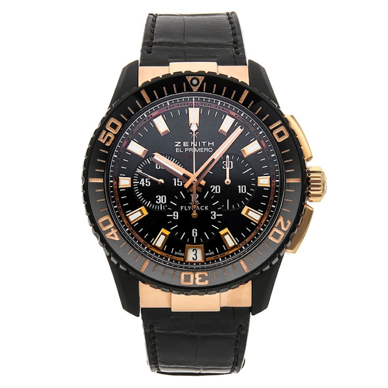 finanshe　4K1 Zenith El Primero Black Unisex Adults Watch - 49.4000.3620